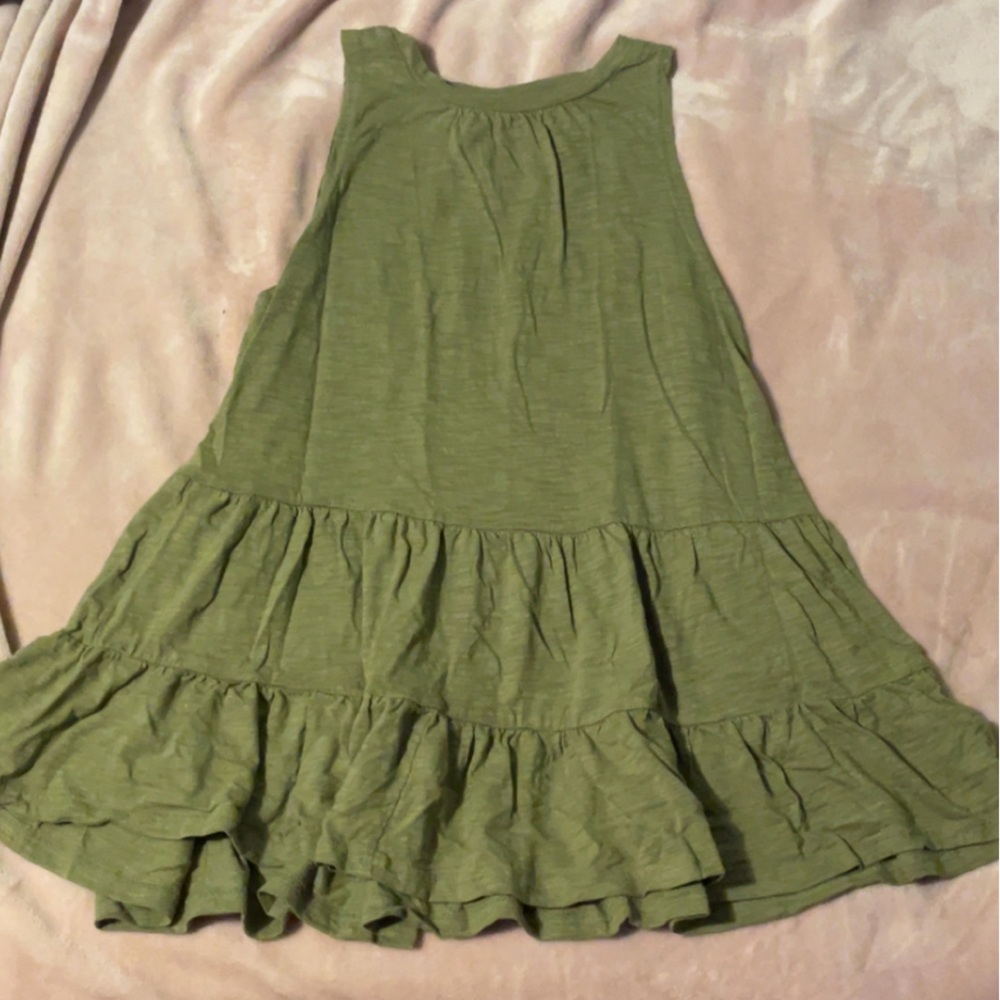 Forever 21 Sage Green Ruffle Tank Top